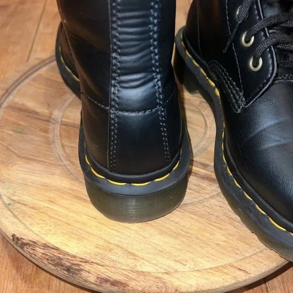 Dr Martens Vegan 1460 Black Combat Boots - Picture 6 of 8